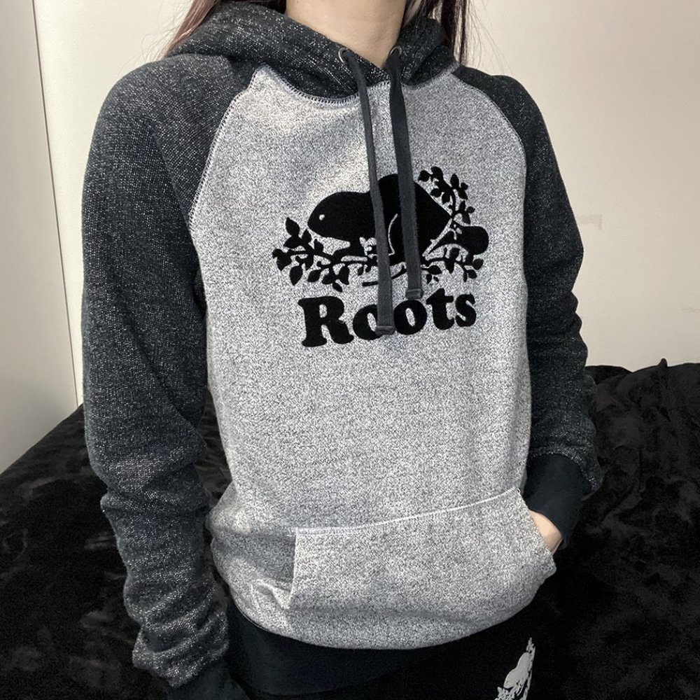 Roots Contrast Salt & Pepper Kanga Hoodie
